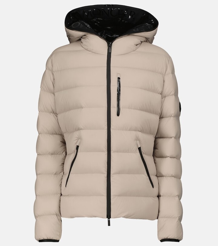 beige moncler coat