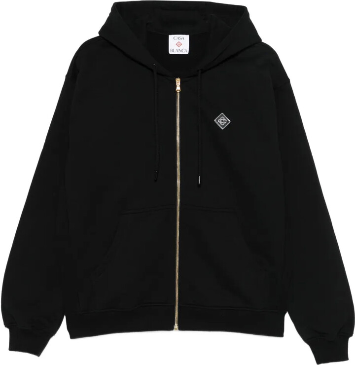 Casablanca Logo-Patch Zip-Up Hoodie
