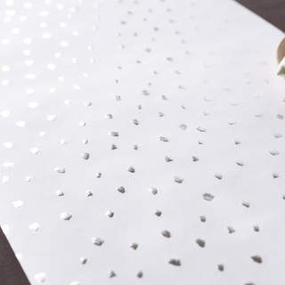 Minted 72" Snow Dot Silver Foil-Pressed Table Runners
