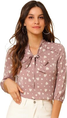 Women's Loose Casual Short Sleeve Top Pink Polka Dots on Black T-Shirt  Blouse(227rh9f)