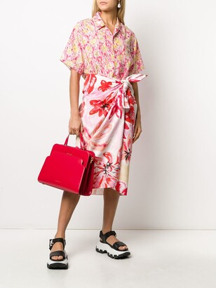 Marni Clematis Print Tie-Front Skirt