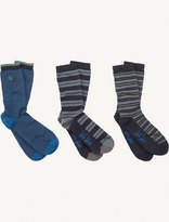 Thumbnail for your product : Fat Face Three Pack Irvine Stripe Socks