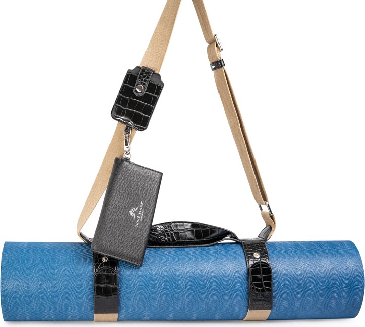 Thale Blanc Yoga Mat Strap With Black Trim - ShopStyle Workout Accessories
