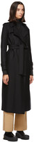 Thumbnail for your product : Harris Wharf London Black Pressed Wool Trench Coat