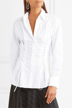 McQ Lace-up Cotton Shirt - White