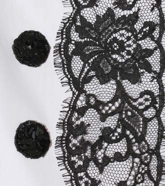 Dolce & Gabbana Lace-trimmed cotton shirt