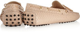 Thumbnail for your product : Tod's Gommino python loafers