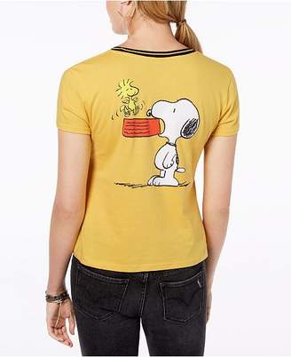 Freeze 24-7 Juniors' Cotton Snoopy Graphic T-Shirt