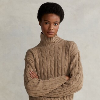 Ralph Lauren Cable-Knit Turtleneck Sweater - ShopStyle