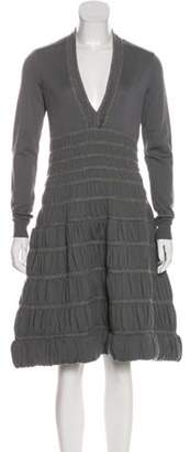 AlaÃ ̄a Virgin Wool Fit & Flare Dress Grey AlaÃ ̄a Virgin Wool Fit & Flare Dress