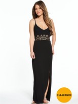 Thumbnail for your product : V By Very Petite Lace Insert Jersey Maxi Dress