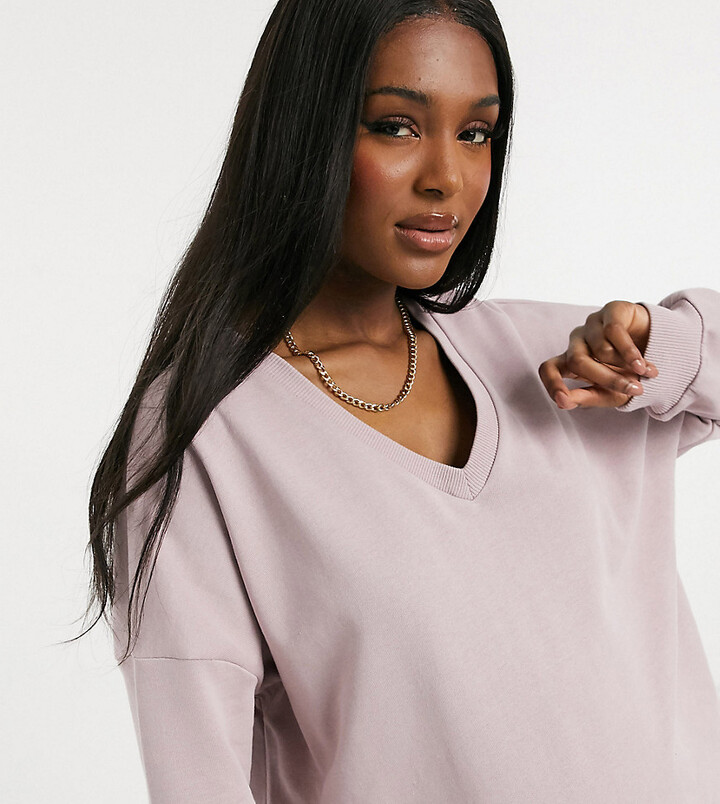 womens v neck sweatshirt