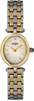 Thumbnail for your product : Rotary Oval Mother of Pearl Dial Two Tone Gold Bracelet Ladies Watch