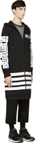 Thumbnail for your product : Kokon To Zai Black & White Long Patterned Hoodie