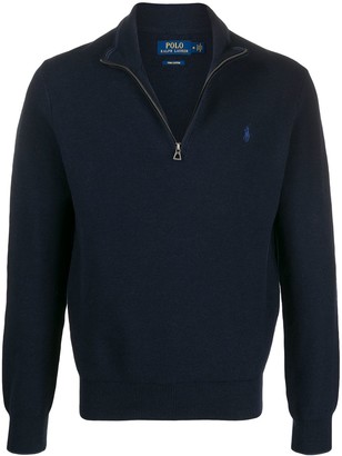 Polo Ralph Lauren Blue Men's Half-Zip Sweaters | ShopStyle