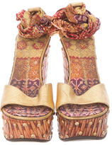 Thumbnail for your product : Giuseppe Zanotti Metallic Wedge Sandals