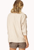 Thumbnail for your product : Forever 21 Easy Linen Jacket