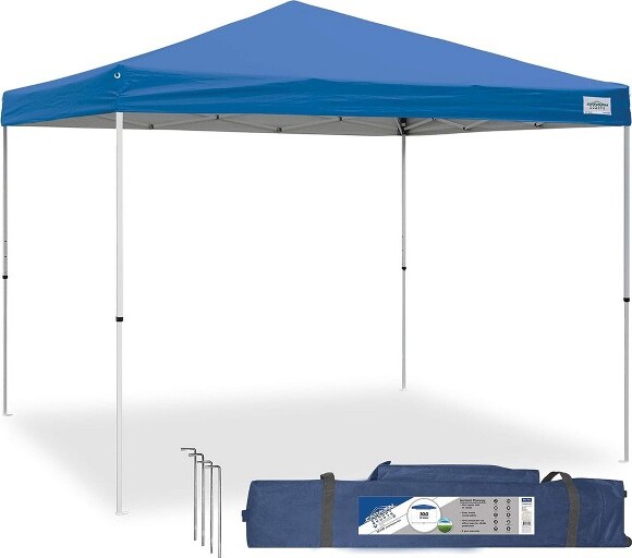 Caravan CaravanCanopyVSeries2Pro10'x10'EntryLevelStraightLegCanopy,Blue