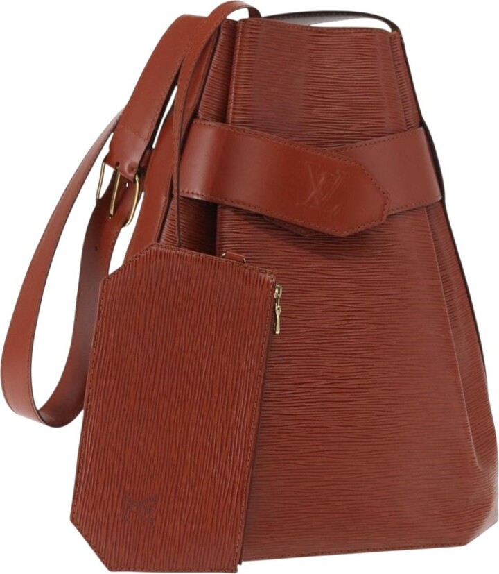 Louis Vuitton Vintage Sac D'epaule Handbag Epi Leather Brown Leather Shoulder Bag Bag (Pre-Owned)