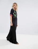 Thumbnail for your product : boohoo Parrot Embroidered Mesh Maxi Dress