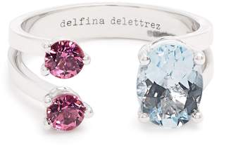Delfina Delettrez Aquamarine, tourmaline & white-gold ring