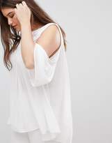 Thumbnail for your product : Koko Embroidered Cold Shoulder Blouse