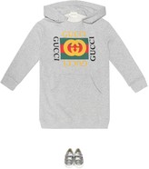 Thumbnail for your product : Gucci Children Logo cotton hoodie dress