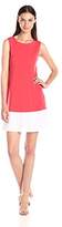 Thumbnail for your product : Tiana B Women's Solid Sleeveless Color-Block Swing Dress