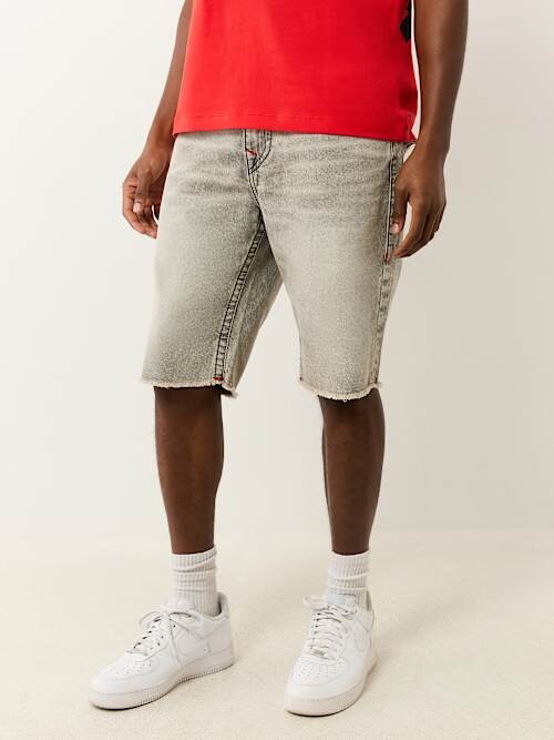 True Religion Ricky Frayed Flap Denim Short