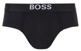 Boss Logo-waistband briefs in a stretch cotton-modal blend