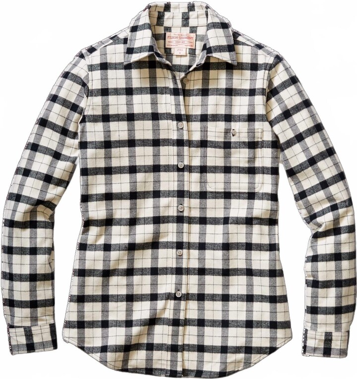Filson Women's Alaskan Guide Shirt In Cream/black