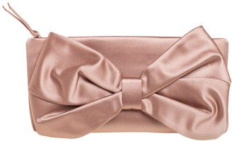 Valentino Nude Pink Satin Bow Clutch - ShopStyle