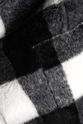 Opening Ceremony Culver Reversible Checked Faux Fur Coat