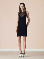 Thumbnail for your product : L'Agence Sweetheart Dress With Knit Mesh Bodice