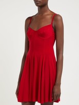 Thumbnail for your product : Norma Kamali Underwire Stretch-jersey Mini Dress - Red