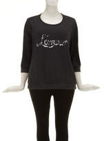 Thumbnail for your product : Evans Grey Sequin L' Amour Embelished Sweatshirt