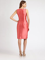 Thumbnail for your product : Carmen Marc Valvo Ruffle-Front Twill Dress