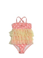 Thumbnail for your product : Miss Blumarine Polka Dot Printed Stretch Nylon Swimsuit