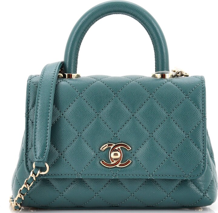 Chanel Coco Top Handle Bag Quilted Caviar Extra Mini - ShopStyle