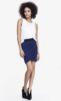 Thumbnail for your product : Express Marled Ruched Mini Skirt