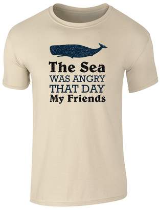 Pop Threads The Sea was Angry That Day My Friends Funny M Short Sleeve T-Shirt