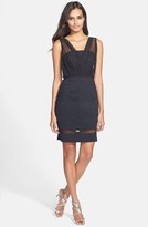 Thumbnail for your product : Laundry by Shelli Segal Mesh Detail Scuba Knit Dress