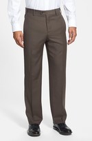 Thumbnail for your product : Zanella 'Devon' Flat Front Wool Trousers
