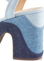 Thumbnail for your product : Schutz Isabelle 110MM Denim Platform Sandals