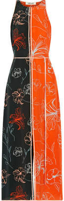 Diane von Furstenberg Open-back Printed Silk Crepe De Chine Midi Dress