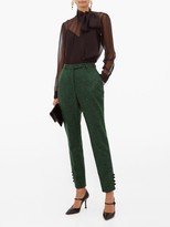 Thumbnail for your product : Erdem Bernadina Felt Trousers - Green Multi