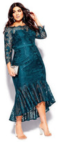 Thumbnail for your product : City Chic Estella Maxi Dress - emerald