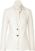 Thumbnail for your product : Veronica Beard Stretch Cotton Jacket with Moto Dickey