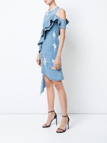 Thumbnail for your product : Jonathan Simkhai asymmetric frilled dress