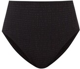 Thumbnail for your product : Totême Smocked High-rise Bikini Briefs - Black